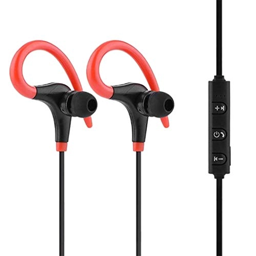 BT4.1 Wireless Earphones - Waterproof In Ear Hook Noise Reduction Red