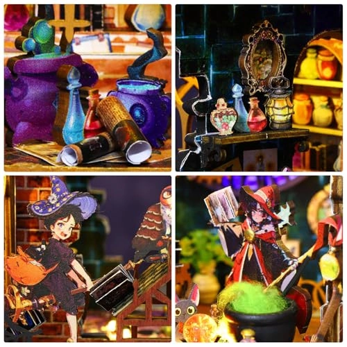 Miniature House Kit - with Light DIY Wood Plastic