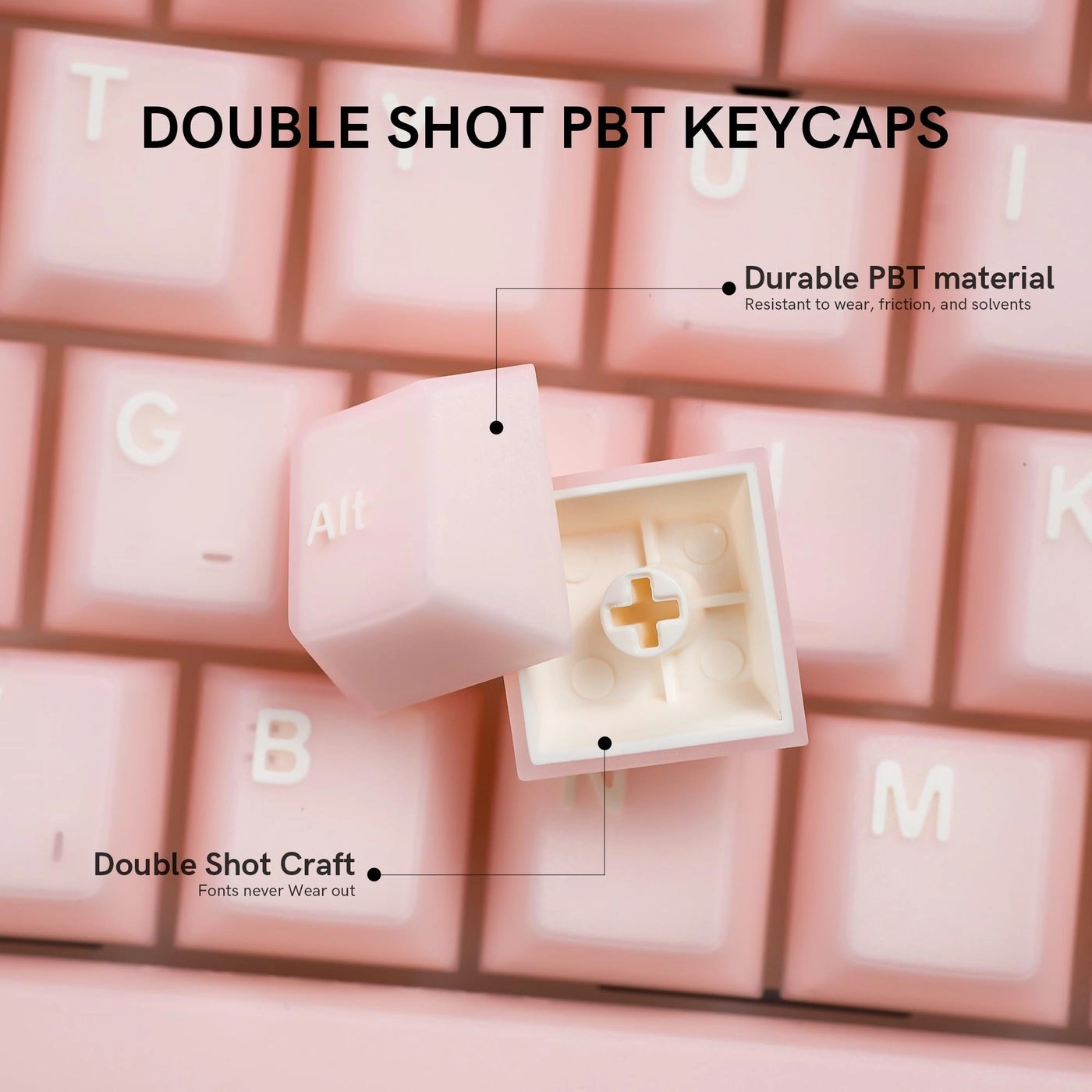 Pink Jade keycaps - 121keys