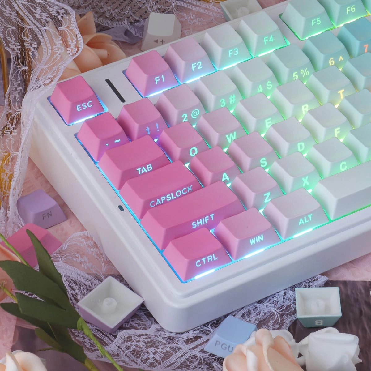 PBT Keycaps - Auxiliary, RF