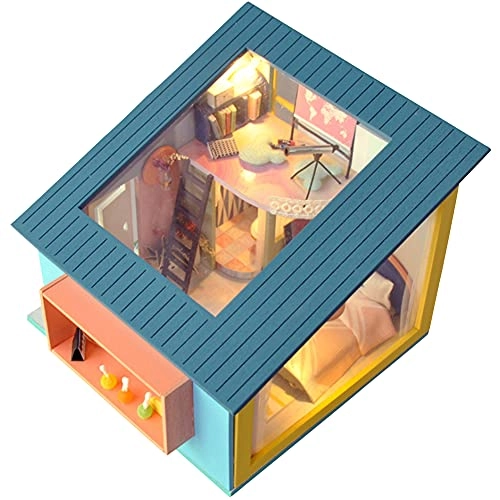 DIY Detachable and Combinable 3D Wooden Miniature Toy House Kit - 1:24