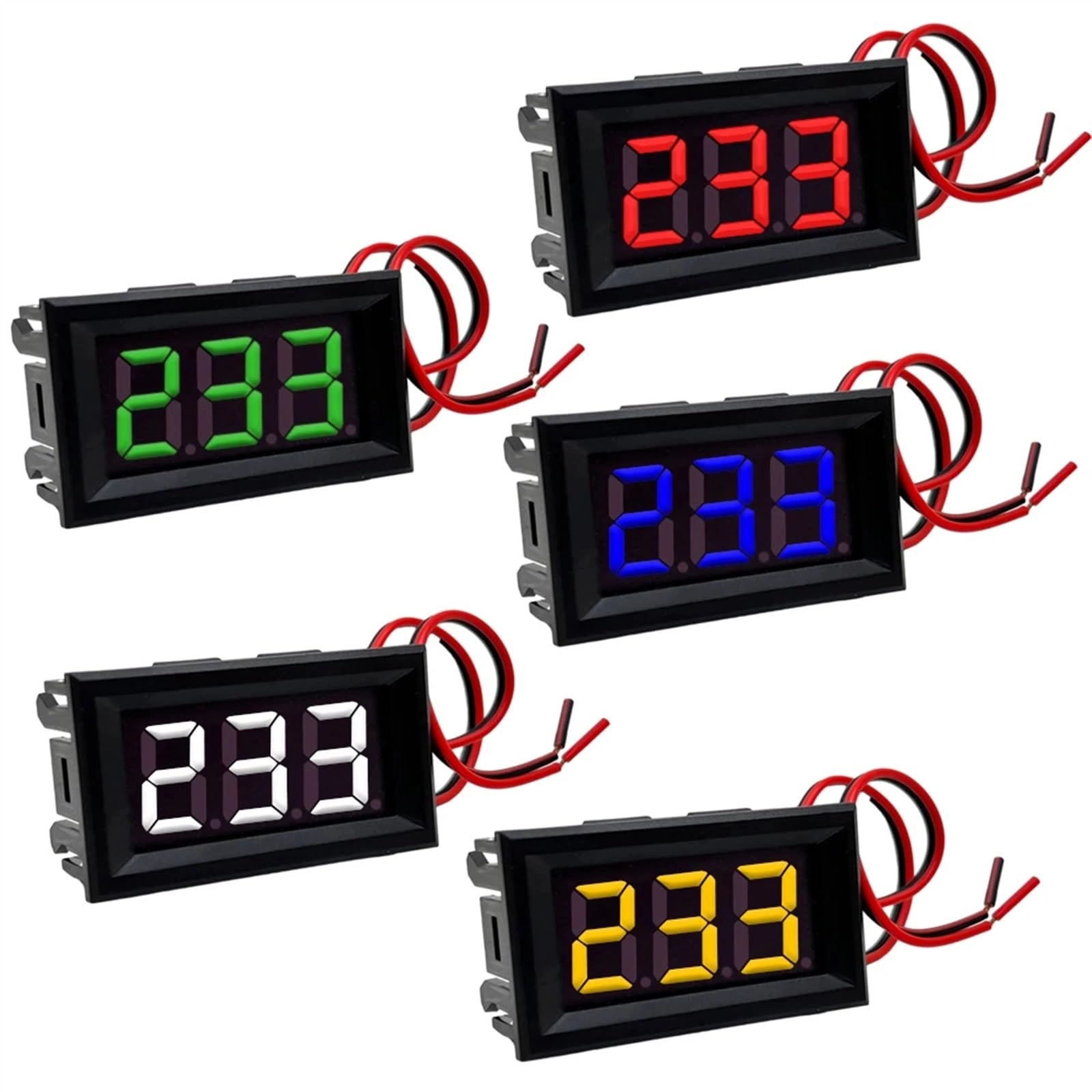 WVCLTVJA LED Digital Voltmeter - AC70-500V 0.56" Display