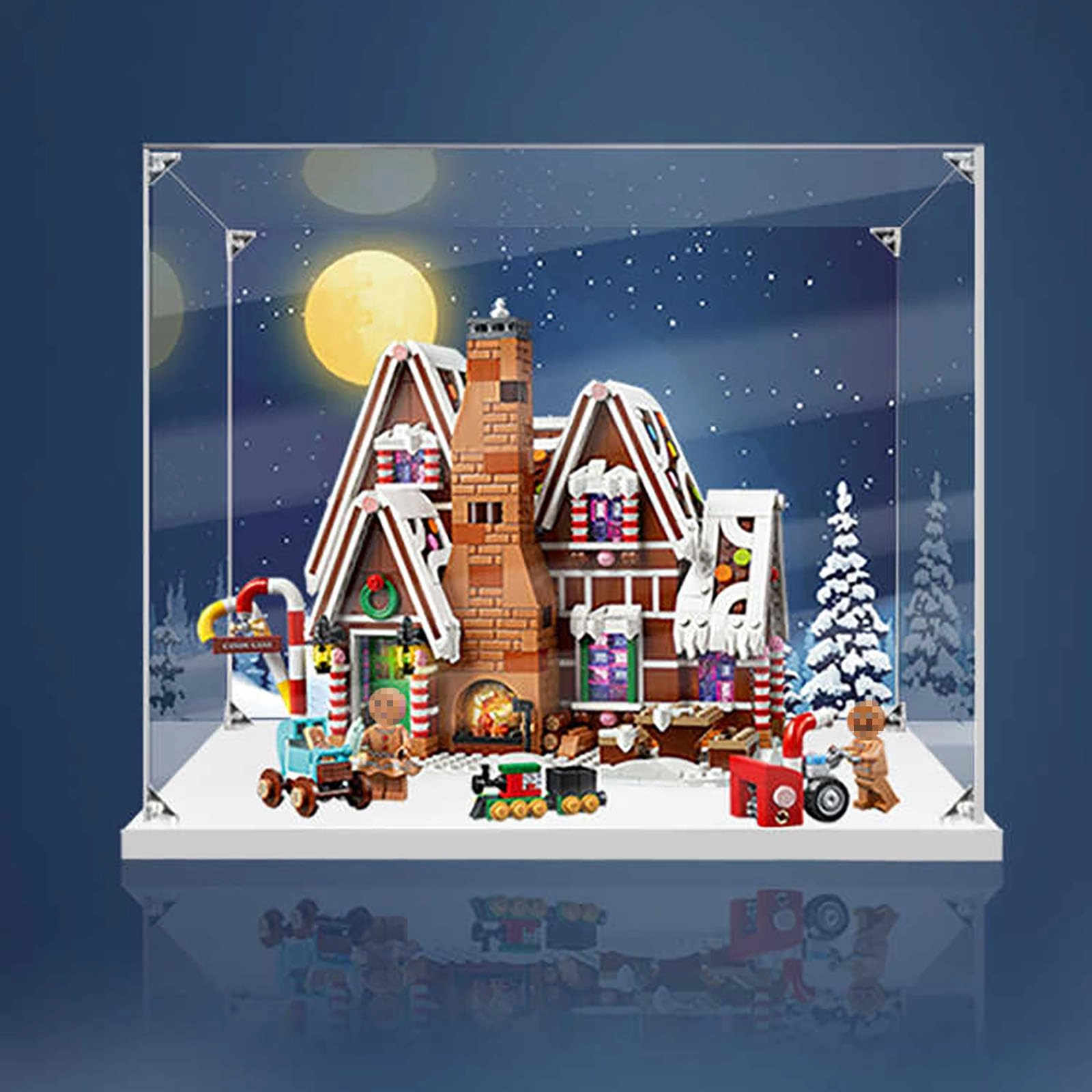 Acrylic Display Case - 35x25x25cm Dustproof Transparent