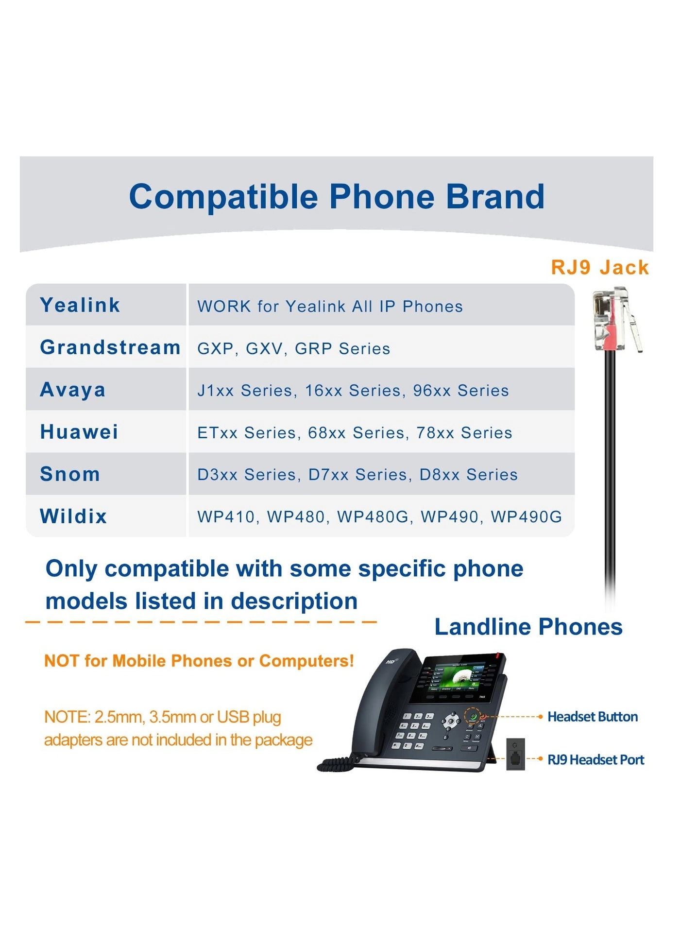 Telephone Headsets - Noise Cancelling Corded