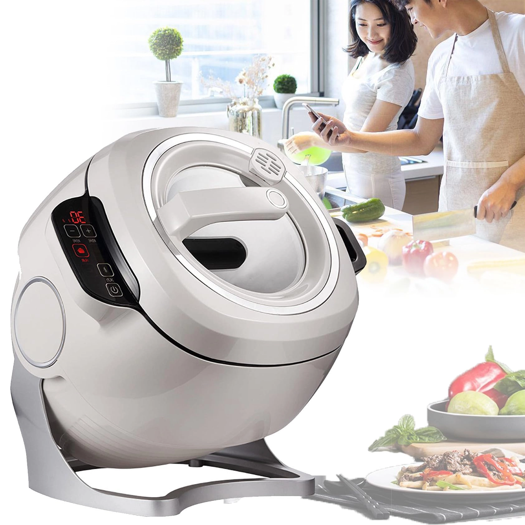 UDYNXHS Automatic Cooking Machine - 6L 2000w