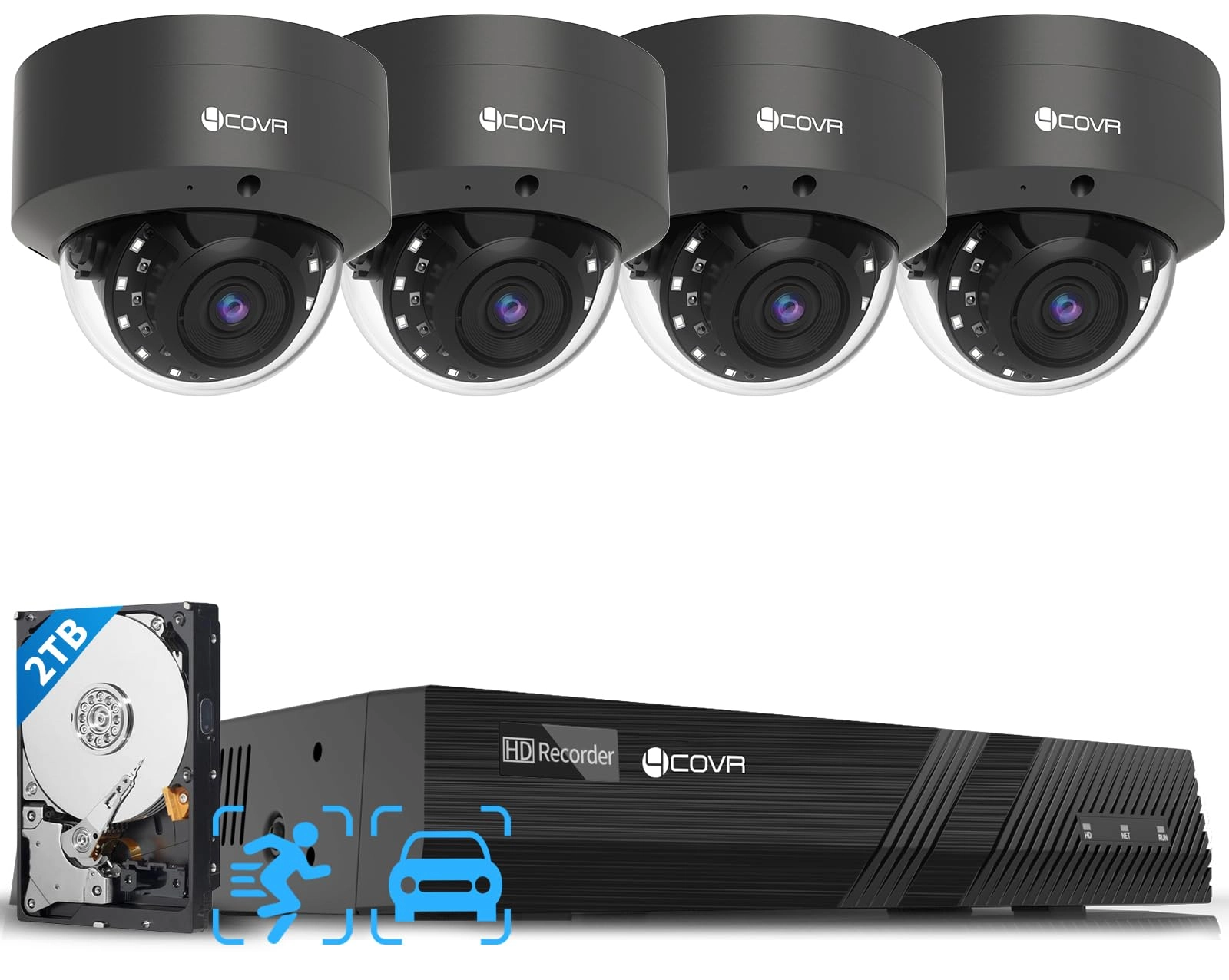 4COVR 5MP Dome IP Camera + 8CH NVR
