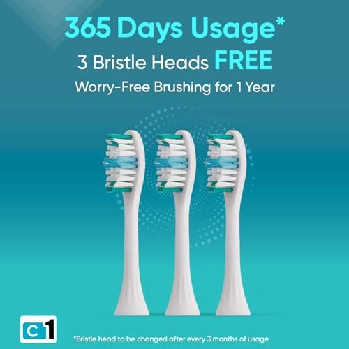 CareOne C1 - 2 Min Auto-Timer 3 Brush Head Battery Powered