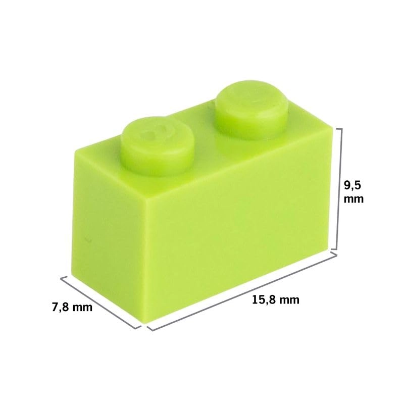 Clamping Blocks 1 x 2 - 200 pcs 180 green