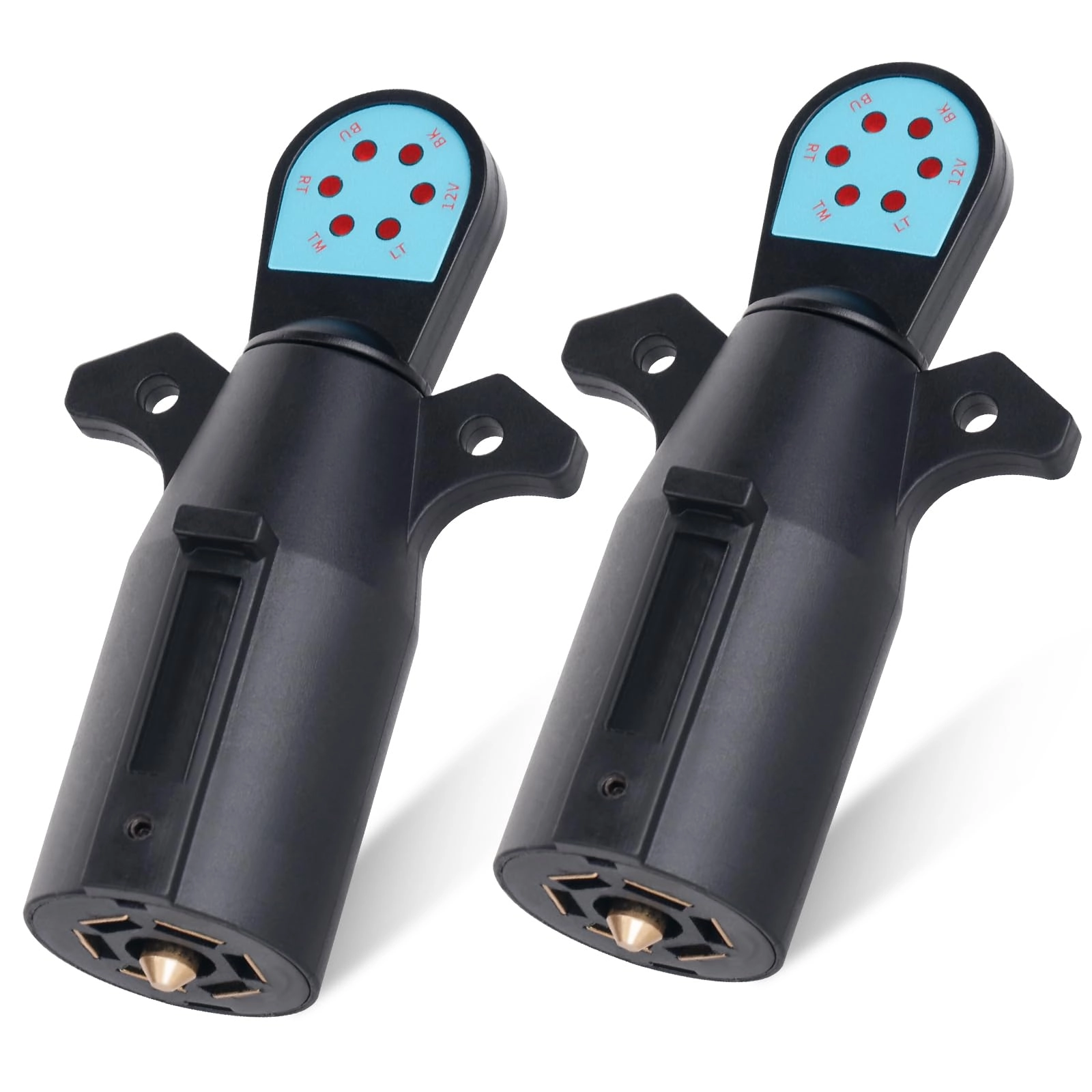 Mytracpro 7Pin Plug - 7 Way Tester Red Led