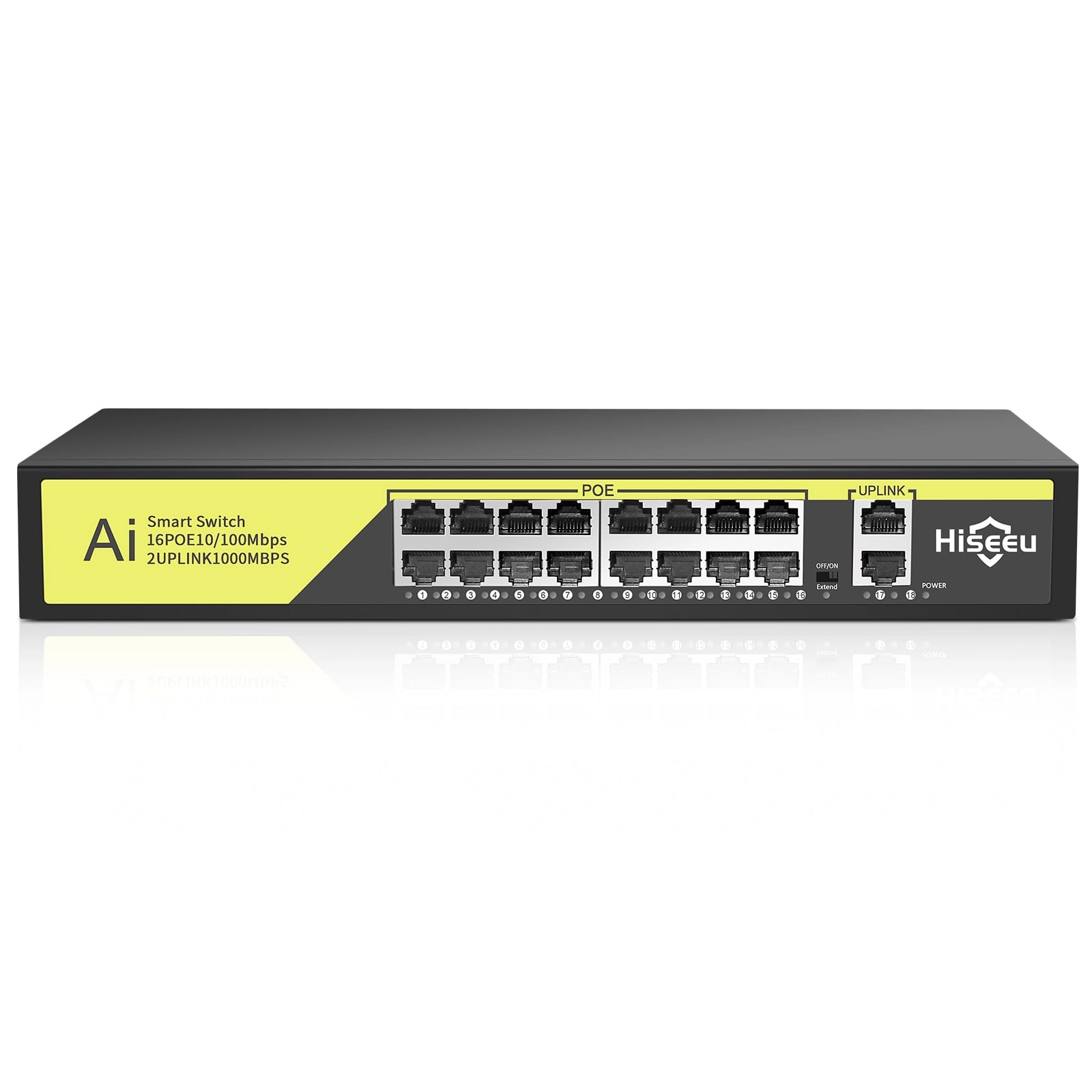 Hiseeu POE-X16F20GB-2 - 16-ports