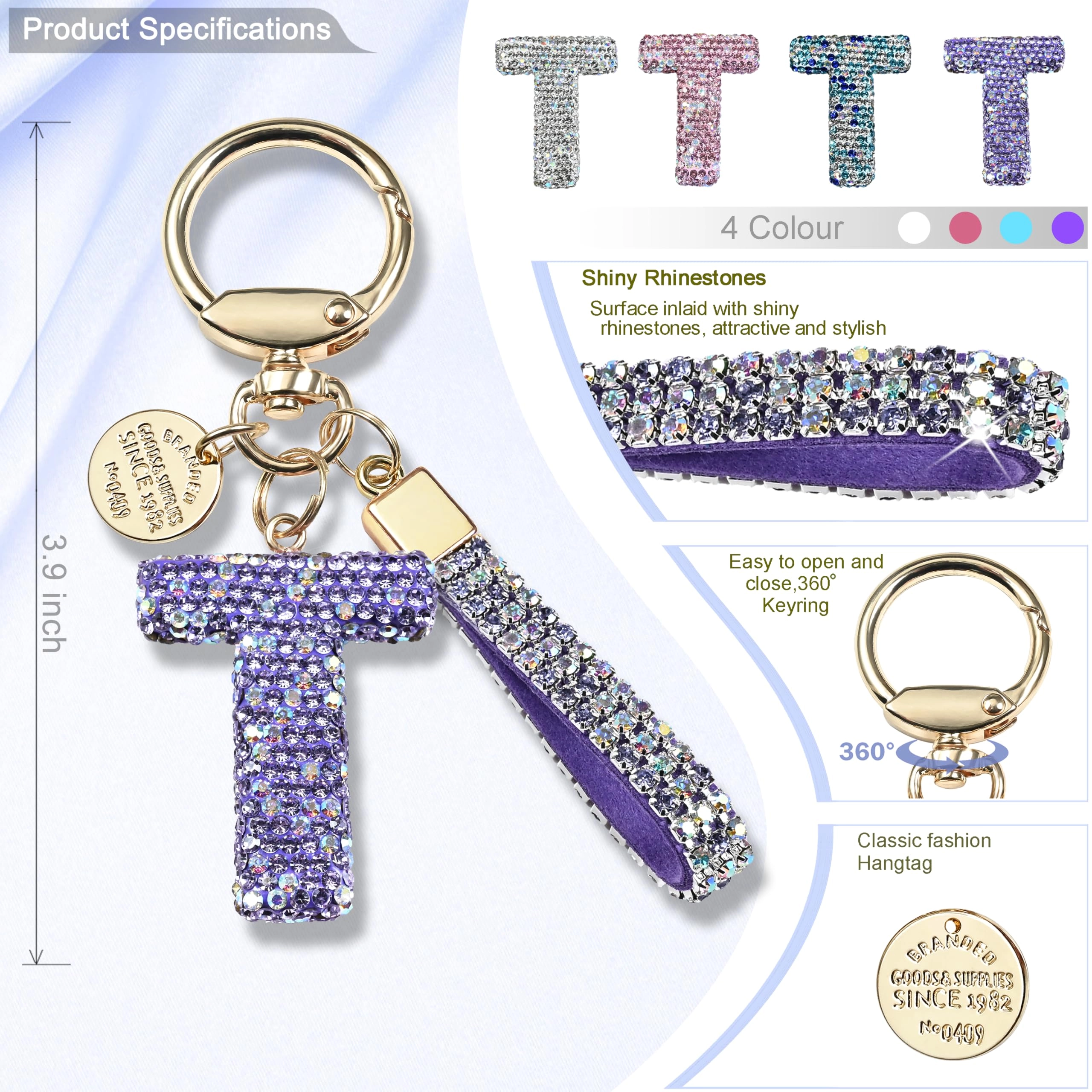 Initial Letter Keychain - Letter
