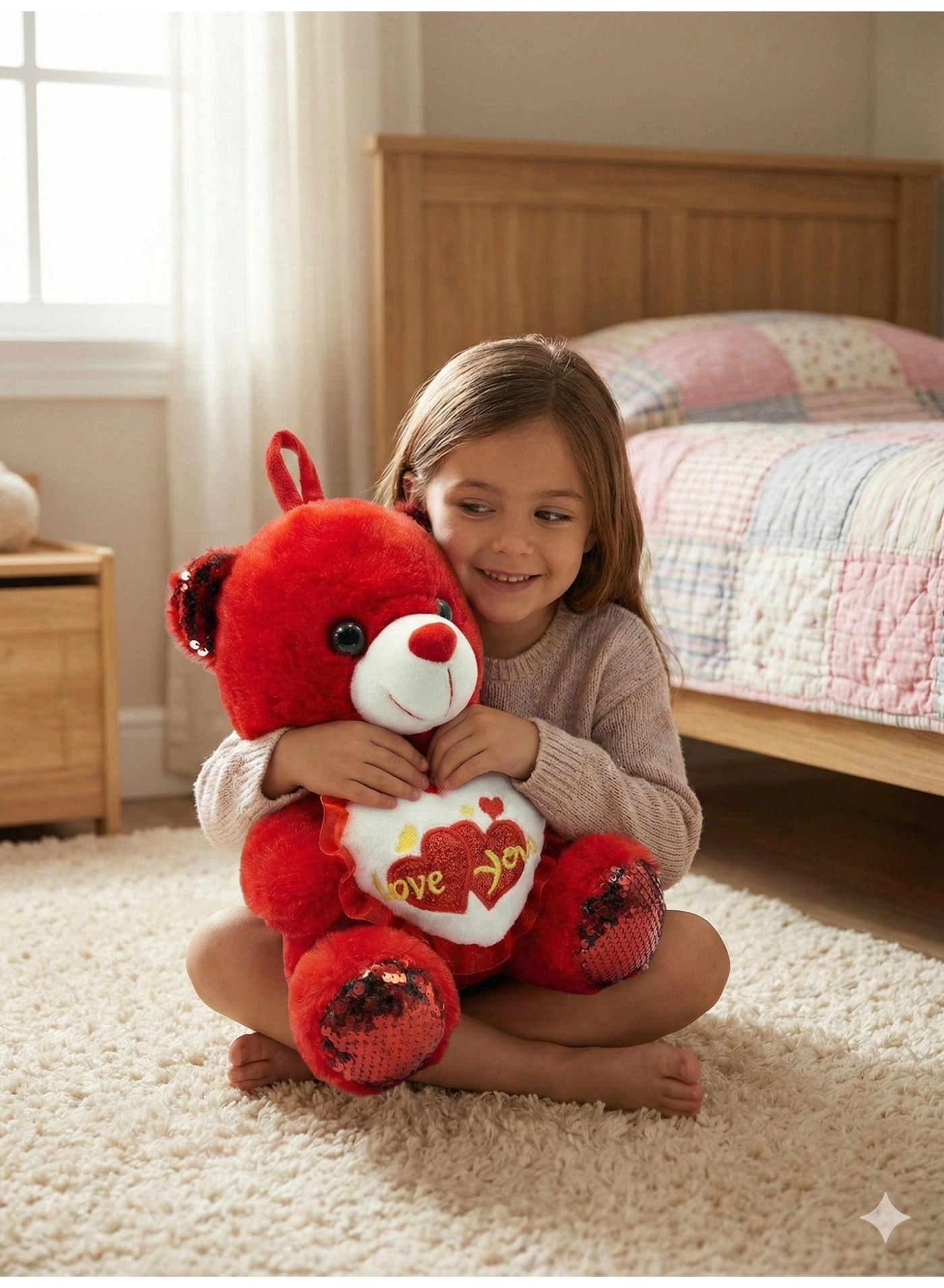 Teddy Bear Love You Heart - 22 cm