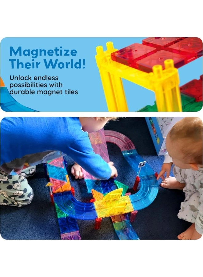 Magnetic Tiles Race Track - 80 pcs
