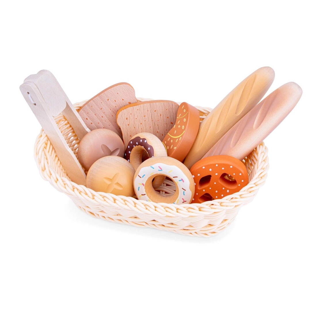 New Classic Toys Traditional Bread Basket - Pretend Play Educational