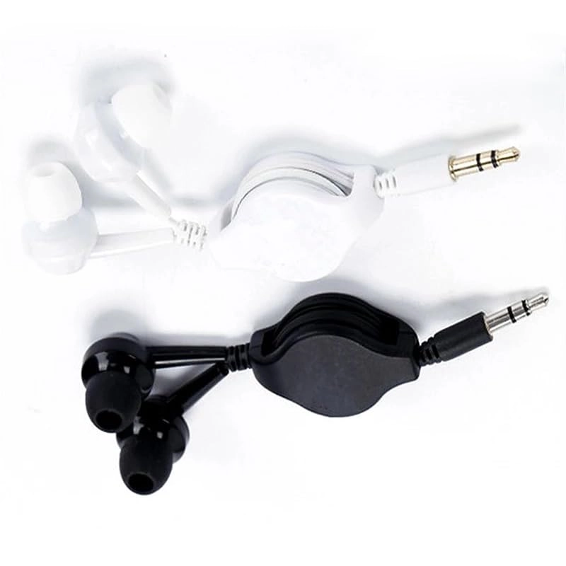 Retractable Earphone Wired Earbud Pack