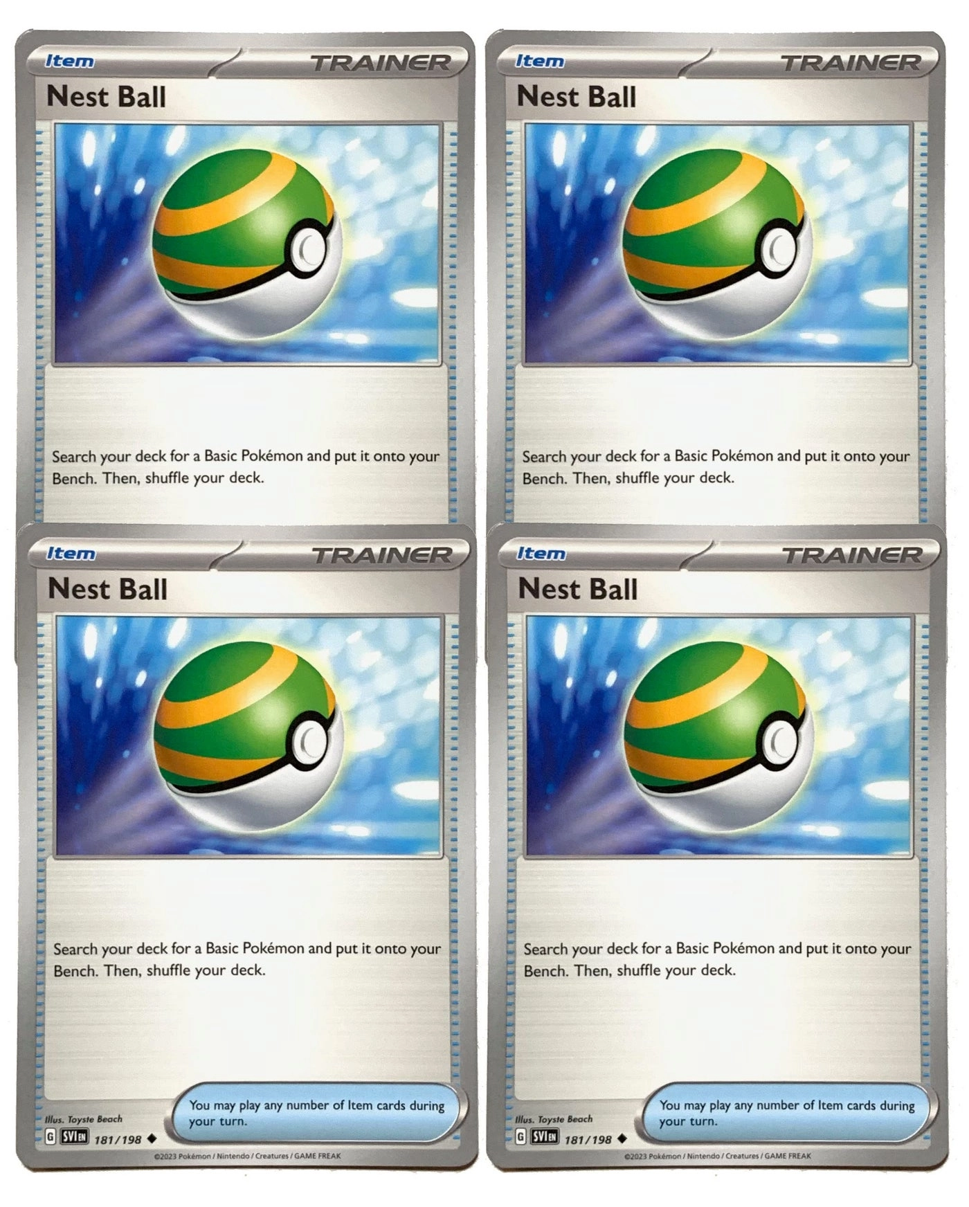 Pokémon Nest Ball 181/198 - 4pcs