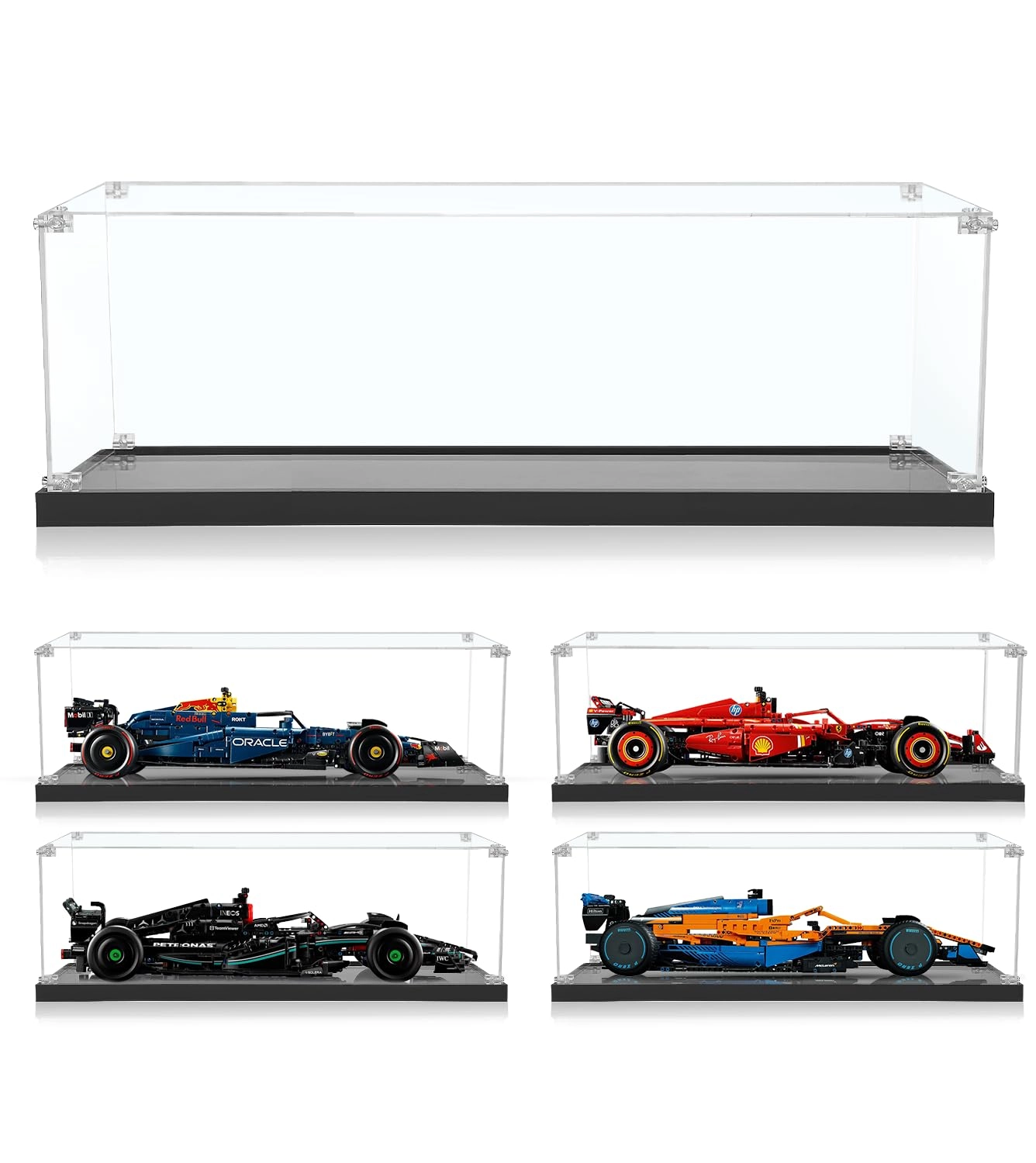 iCUANUTY Acrylic Display Case - Acrylic for LEGO Technic 42141 McLaren Formula 1 Racing Car