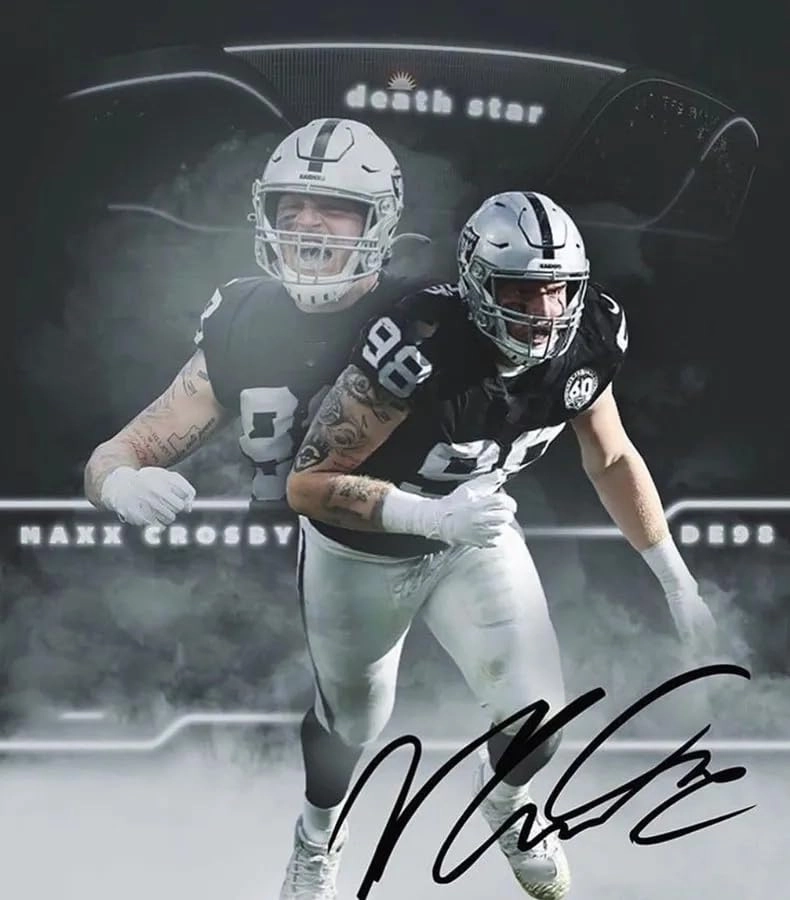 whzkcyh Maxx Crosby Poster - Canvas 24 x 36 in Unframed