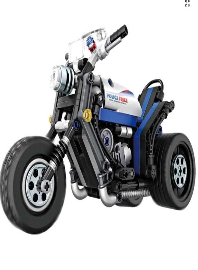 JYGOG Police Bike - Building Blocks Pull Back Motorbike