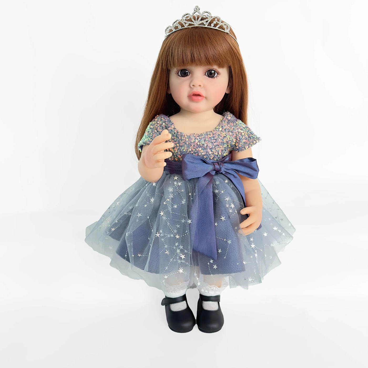 Reborn Baby Doll - 22 Inches Full Body Vinyl Long Hair Ages 3+