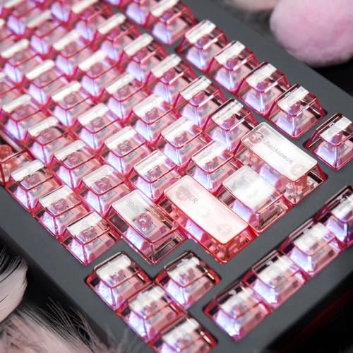 Green Crystal Transparent Key Cap Set - Wireless