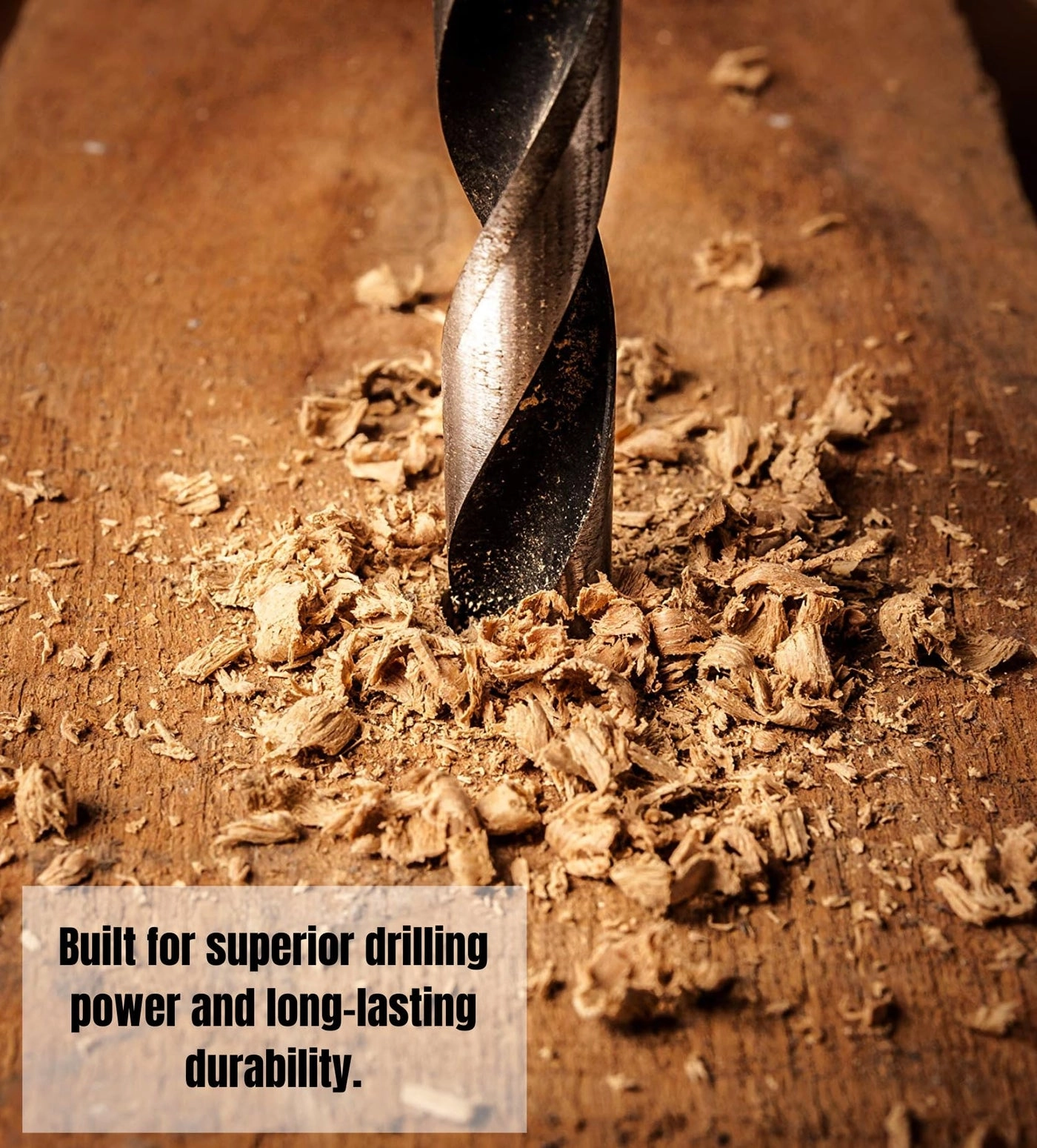 Brad Point Drill Bit Set - High-Speed Steel Titanium Coated 10 Pcs 1/8"-1/2"