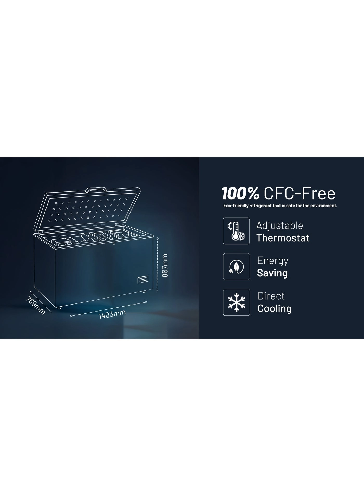 AF-4500CFWT - Direct Cooling Manual Defrost