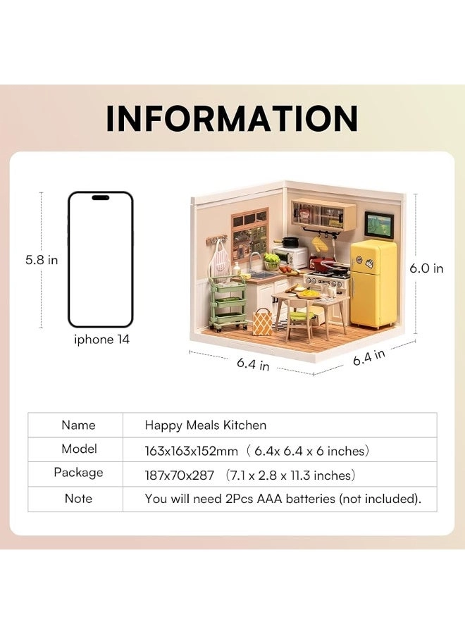 ROKR Miniature House Kit - 152 Pieces Wood