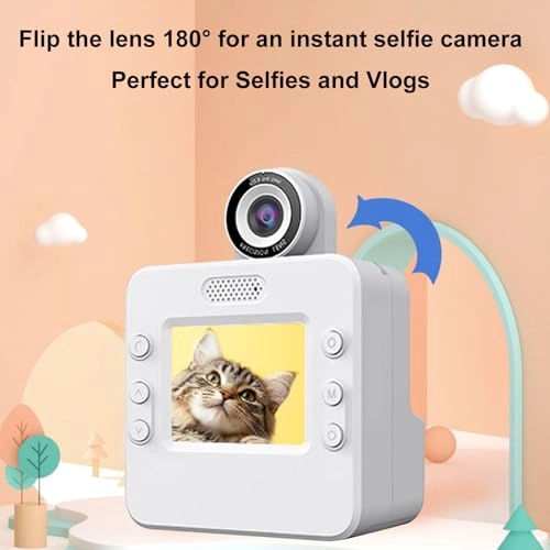 Mini Instant Print Camera - 1080P 2.4-inch Thermal Printing