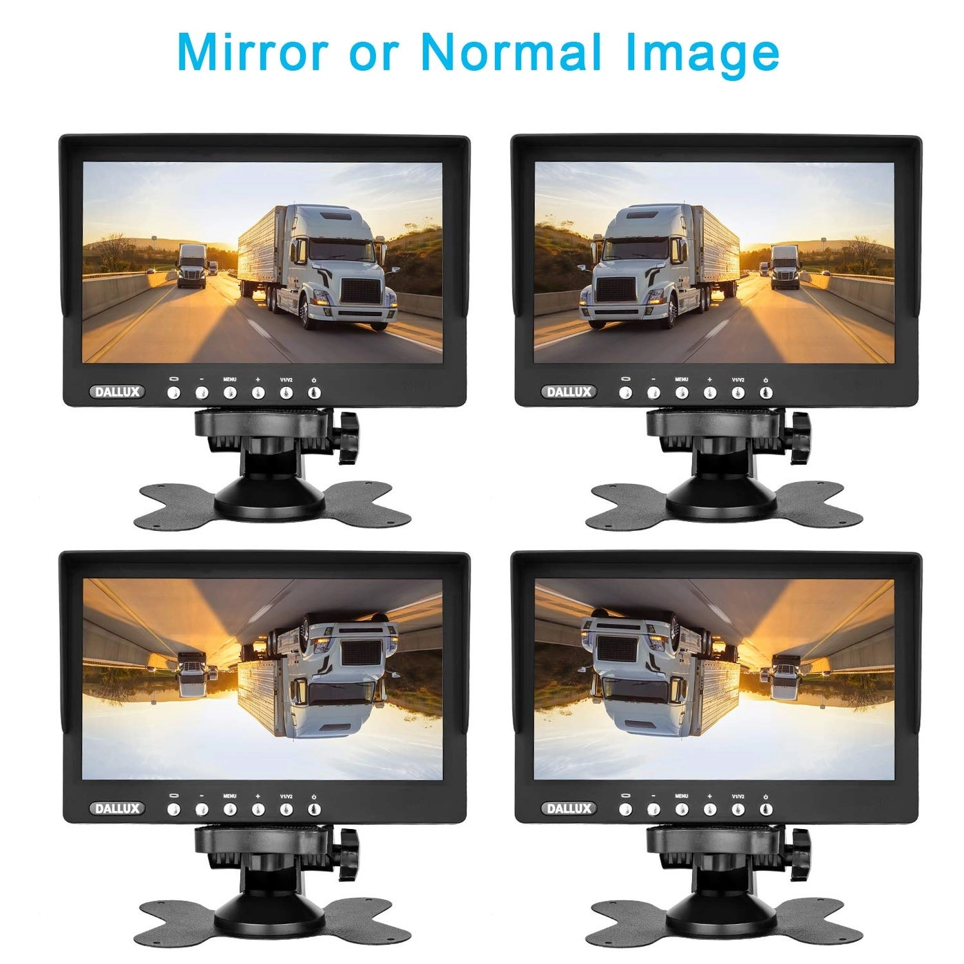 Truck Backup Camera - HD 1080P + 7 inch Monitor + 4 PIN Extension Cable