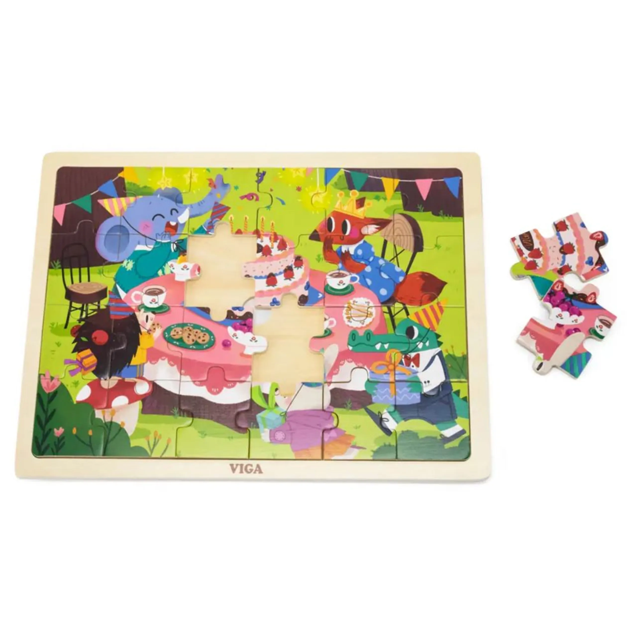 Birthday Party Wooden Puzzle (SW-44644) - 24 pcs
