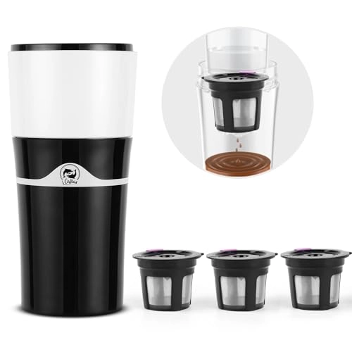 Drip Brew Coffee Maker - 240 milliliters K Cup Capsules & Ground Coffee