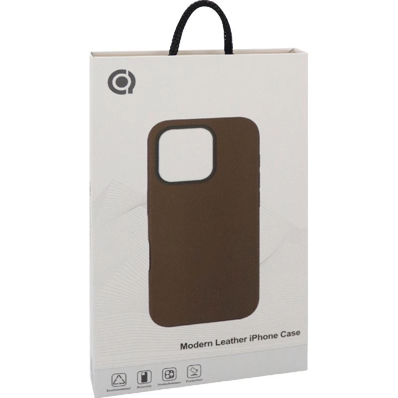 Modern Leather Case Back Cover with MagSafe for iPhone 16 Plus