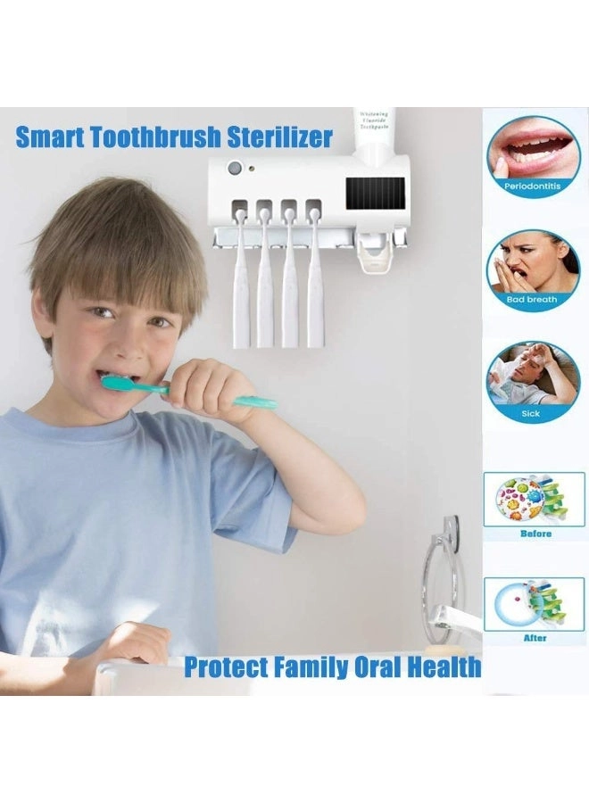 Toothbrush Holder with UV Sanitizer - Wall Mounted