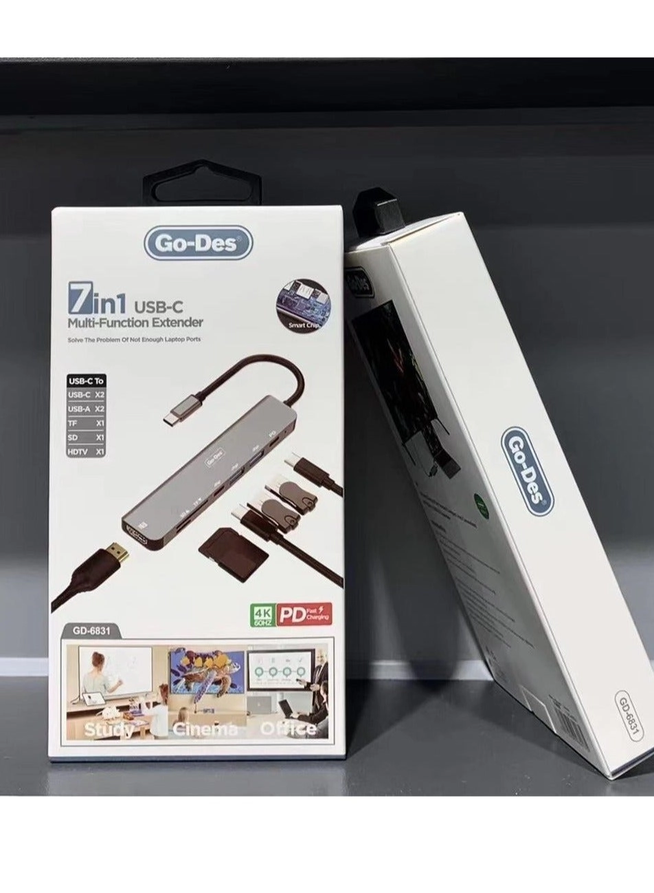 Multiport Usb C Hub - 4K HDMI 100W PD 3x USB 3.0