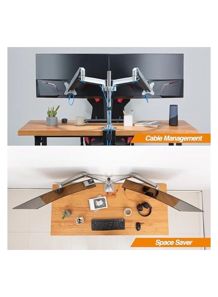 Dual Monitor Stand - 32 Inch 75mm x 75mm or 100mm x 100mm