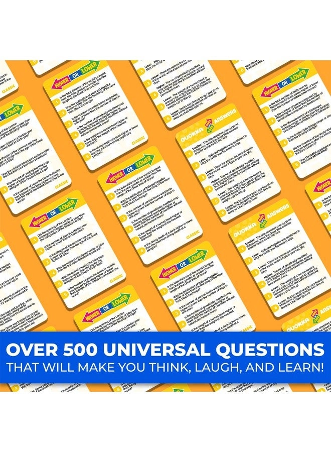 Higher or Lower Trivia Cards