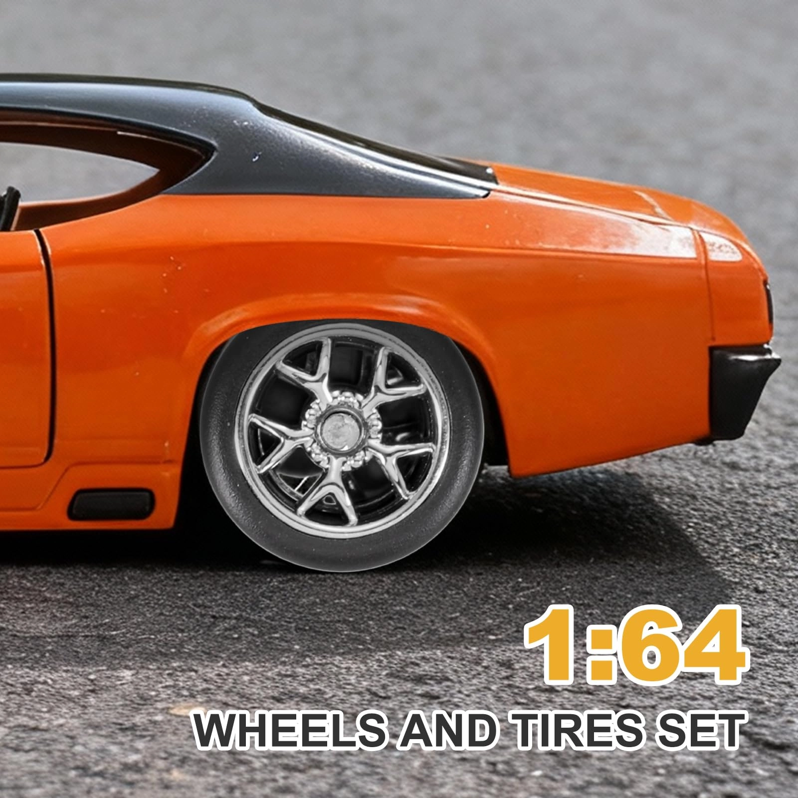 Wheels and Tires Set - 8.0 count 1/64