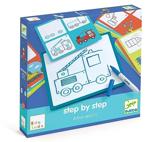 Step By Step Drawing - Arthur and Co - 1 erasable drawing board dry wipe pen