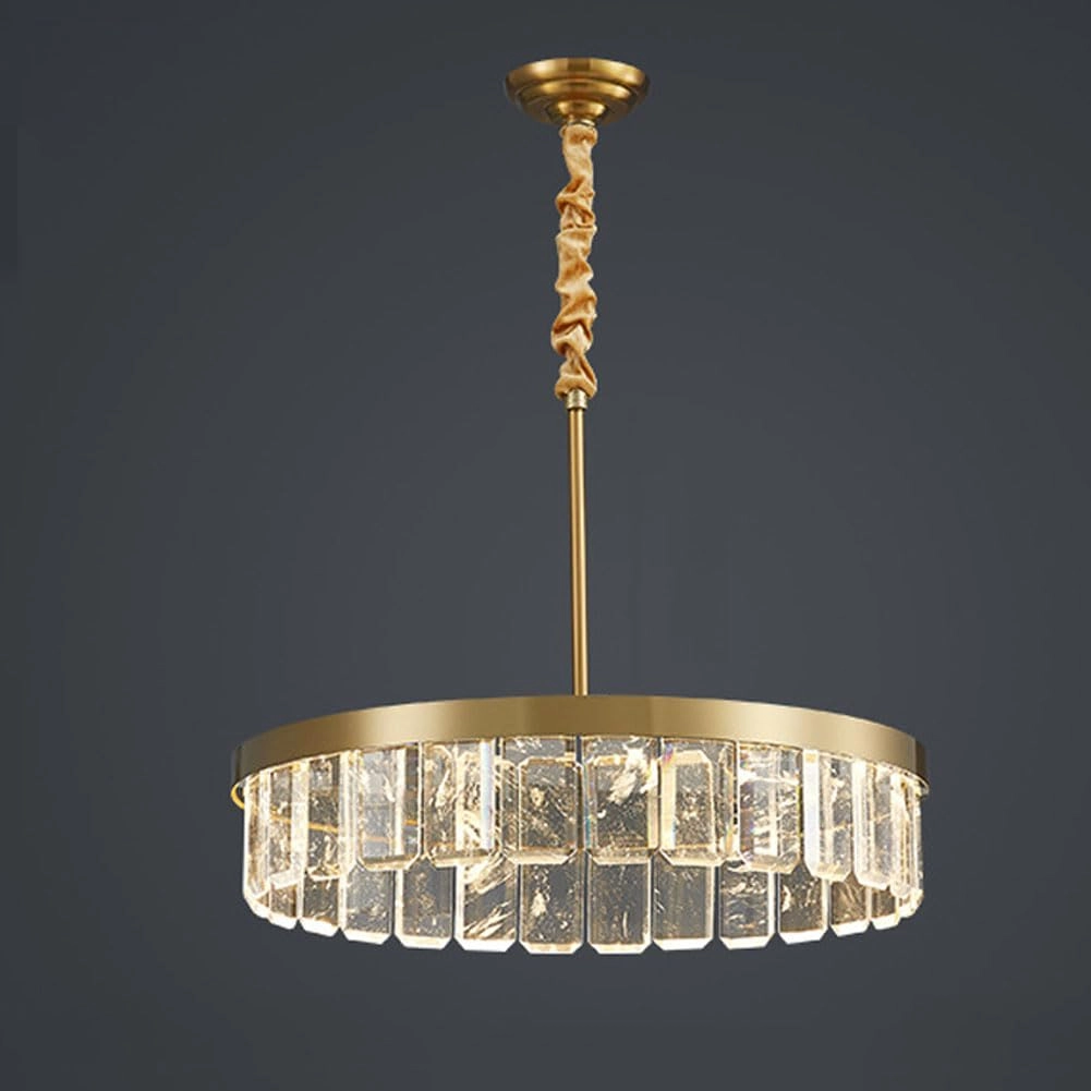 Crystal Chandelier - Golden tricolor light 100*38*30cm