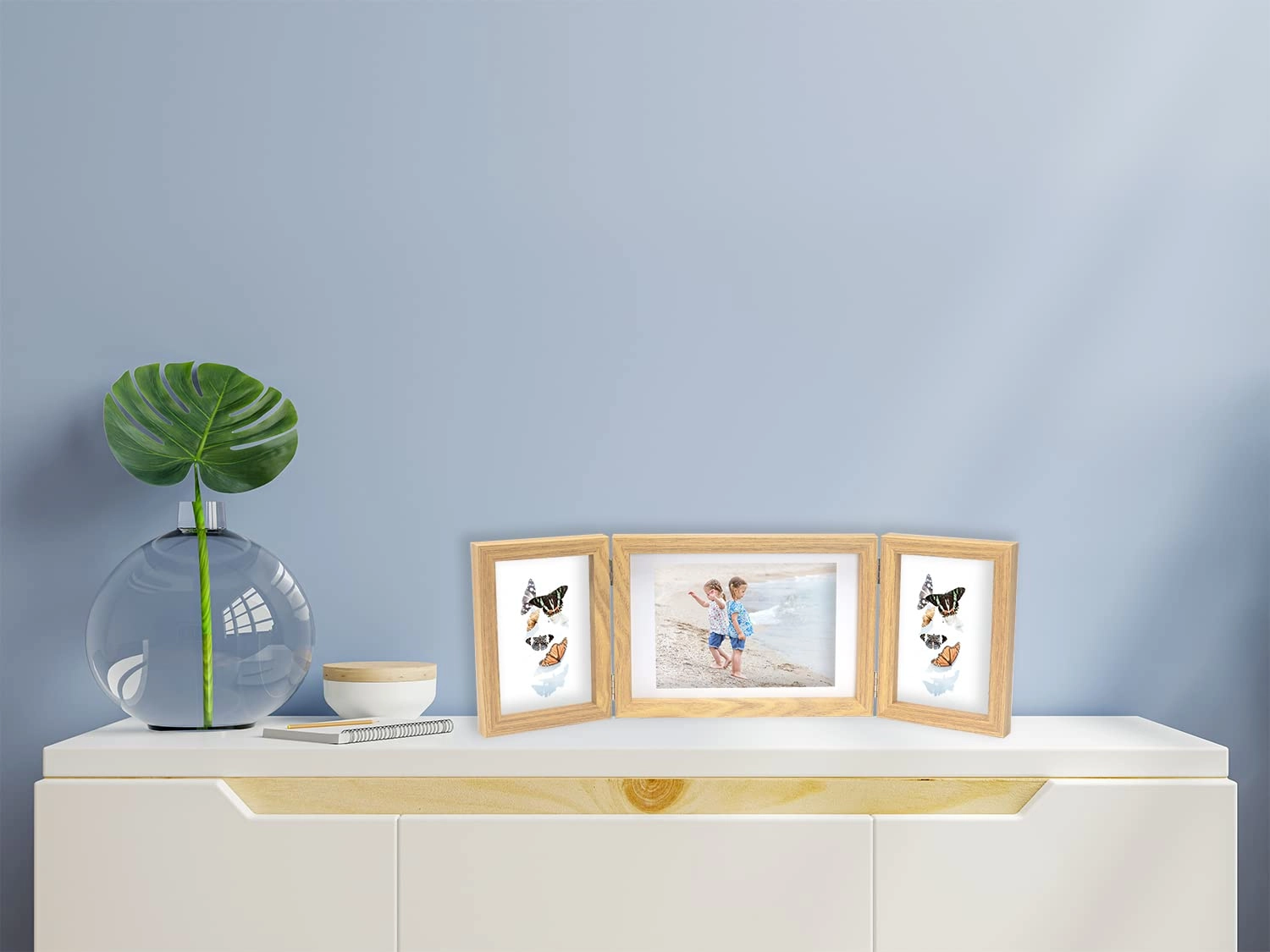Triple Multi Photo Frame - 2-4x6''+5x7'' 3
