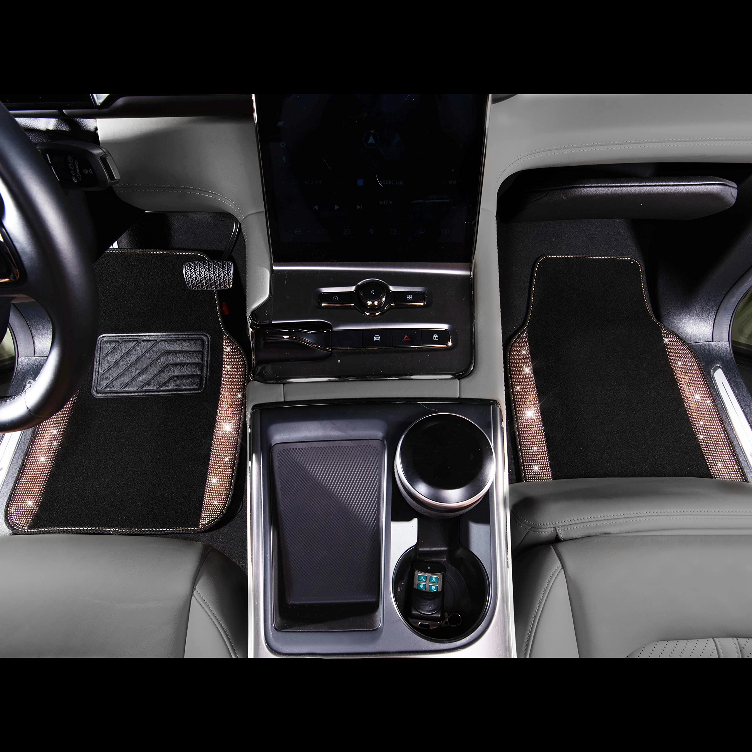 Bling Diamond Car Mats - 4.0 Count Universal Fit
