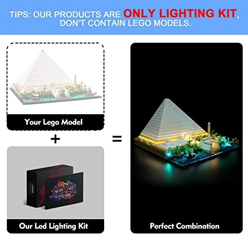 Led Light Kit for LEGO Great Pyramid of Giza 21058 - Acrylonitrile Butadiene Styrene (ABS) 1