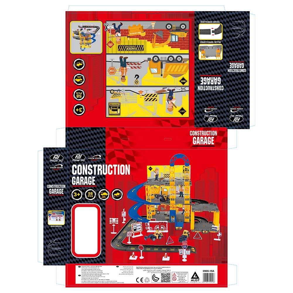 Vroom Vroom Construction Garage - 58 pcs Set