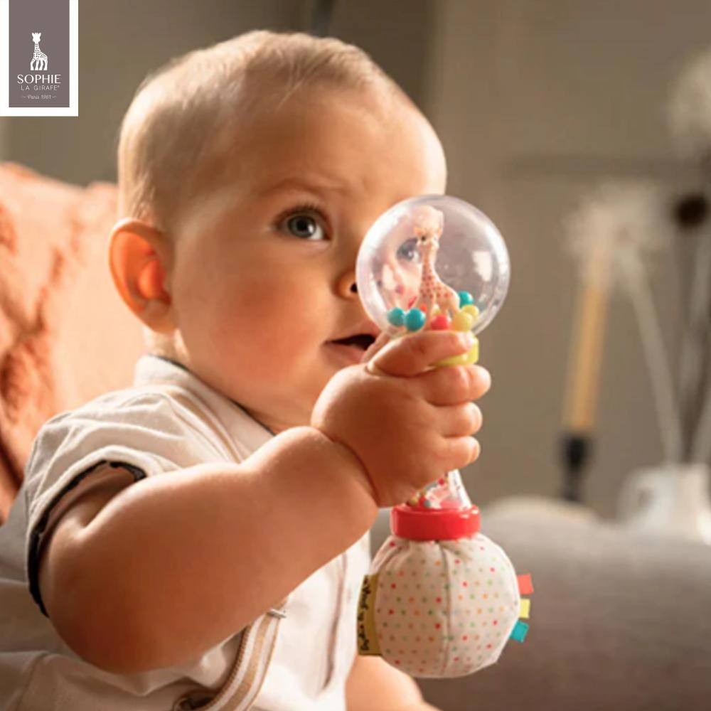 Il Etait Une Fois Soft Maracas Rattle - Suitable for 3 months & above SPFT FABRIC WITH CRINKLY PAPER