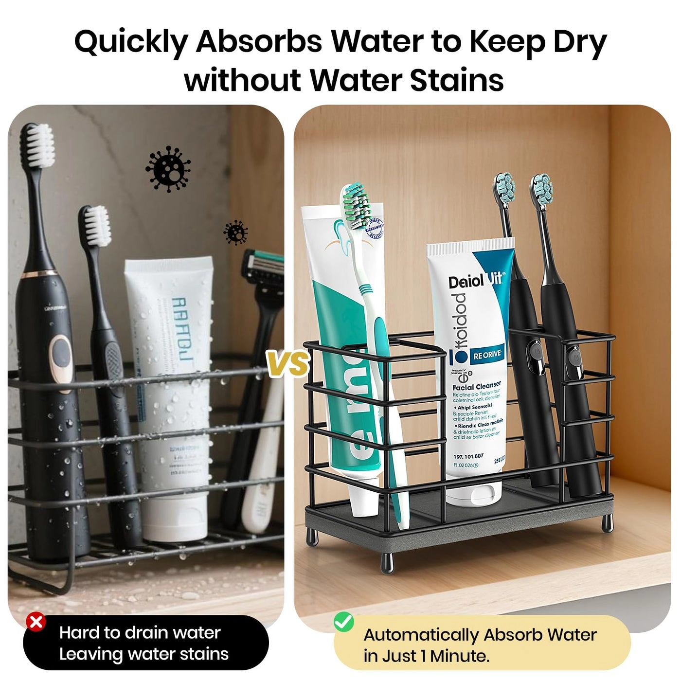 Toothbrush Holder - Bathroom Countertop 5
