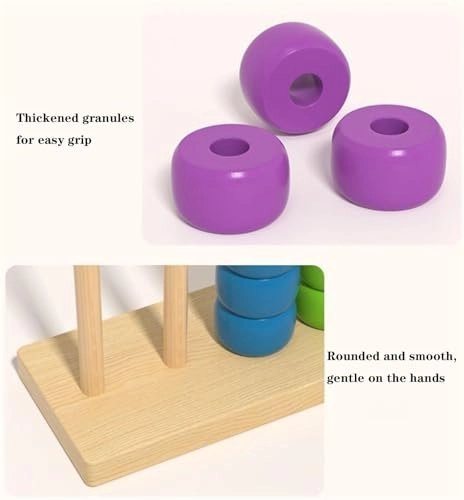 Color Matching Stacking Puzzle (THUCHENYUC) - 60 pcs