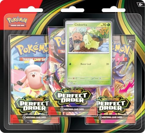 Mega Evolution—Perfect Order - Triple Pack 1 Foil Promo Card & 3 Booster Packs