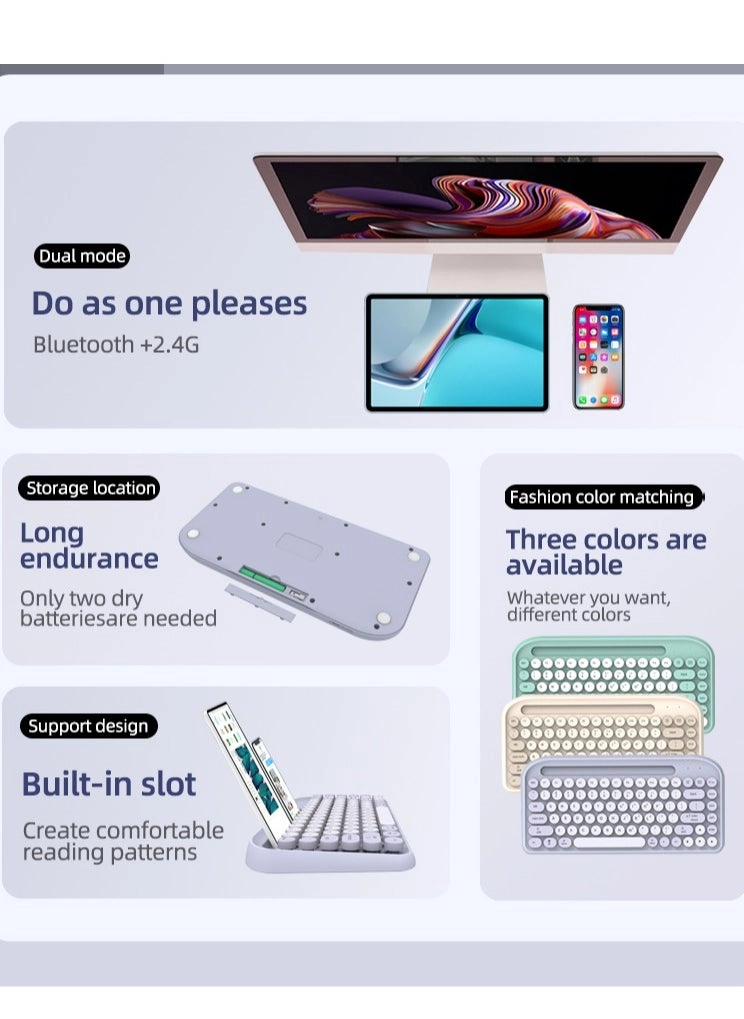 Cute Mini 84-key - Wireless