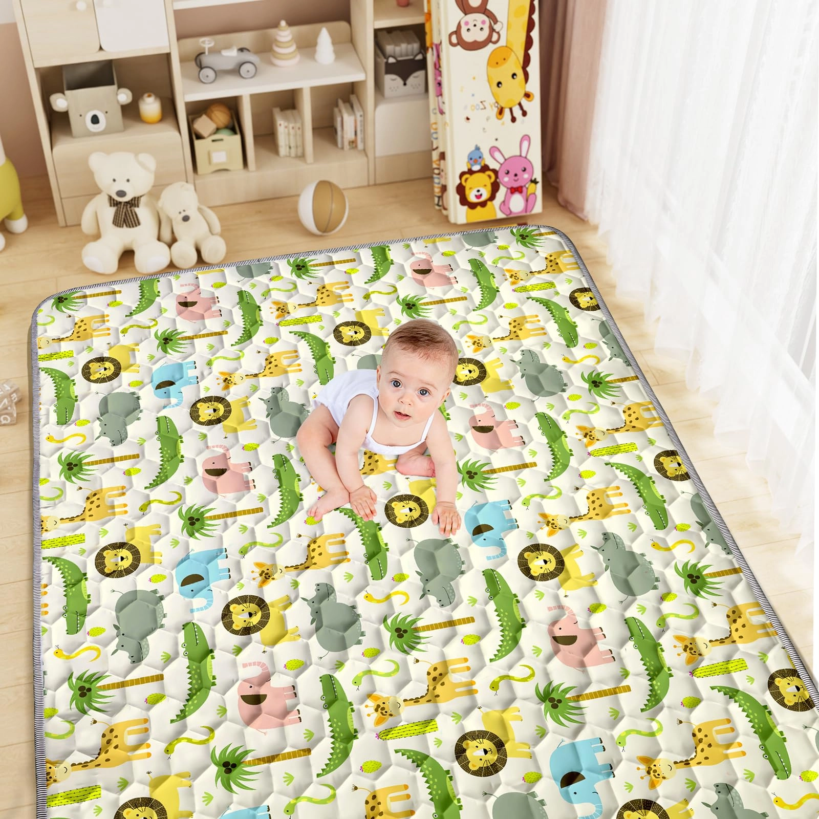 Aolso Baby Play Mat - Lion/Elephant 1 2 3 4 Years
